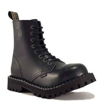 Steel - 8 soros fekete bakancs