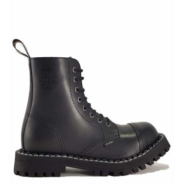 Steel - 8 soros fekete bakancs