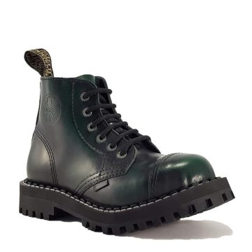 Steel - 6 soros, koptatott zöld bakancs