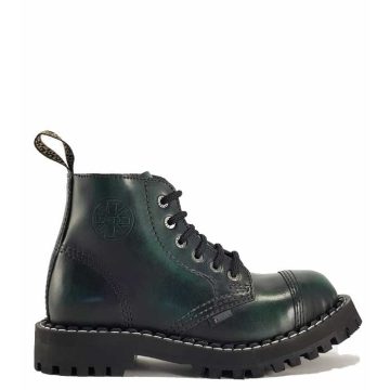 Steel - 6 soros, koptatott zöld bakancs