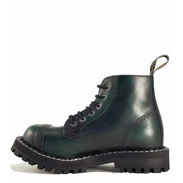 Steel - 6 soros, koptatott zöld bakancs