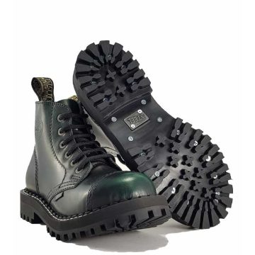 Steel - 6 soros, koptatott zöld bakancs