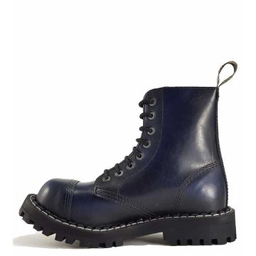Steel - 8 soros, koptatott kék bakancs