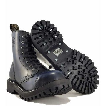 Steel - 8 soros, koptatott kék bakancs