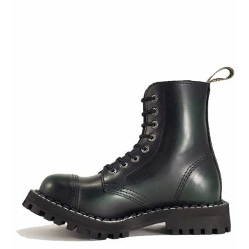 Steel - 8 soros, koptatott zöld bakancs