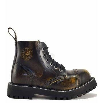 Steel - 6 soros, koptatott sárga bakancs