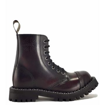 Steel - 8 soros, koptatott bordó bakancs