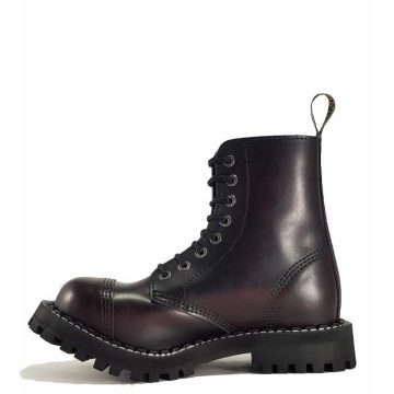 Steel - 8 soros, koptatott bordó bakancs