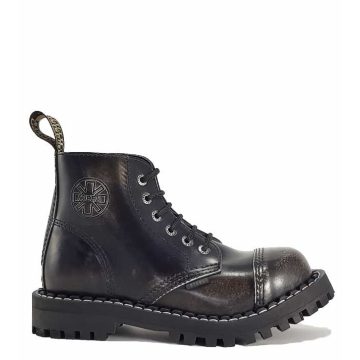 Steel - 6 soros, koptatott fehér bakancs