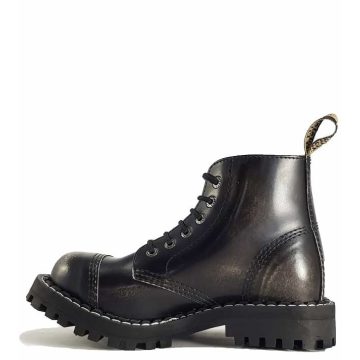 Steel - 6 soros, koptatott fehér bakancs