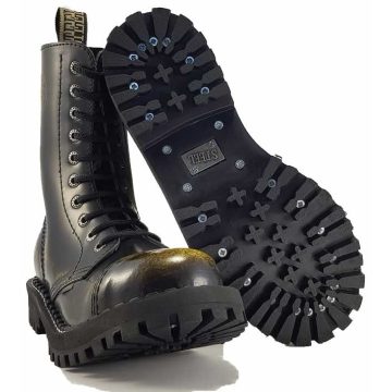 Steel - 10 soros, koptatott sárga bakancs 40-ES