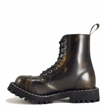 Steel - 8 soros, koptatott sárga bakancs