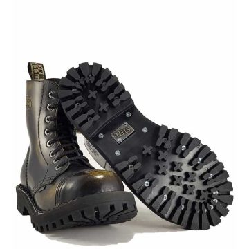 Steel - 8 soros, koptatott sárga bakancs