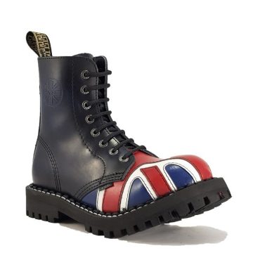 Steel - 8 soros UK zászlós bakancs