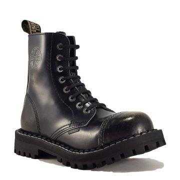 Steel - 8 soros, koptatott fehér bakancs