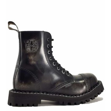 Steel - 8 soros, koptatott fehér bakancs