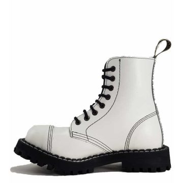 Steel - 8 soros full fehér bakancs