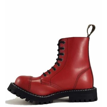 Steel - 8 soros full piros bakancs