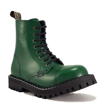 Steel - 8 soros full zöld bakancs