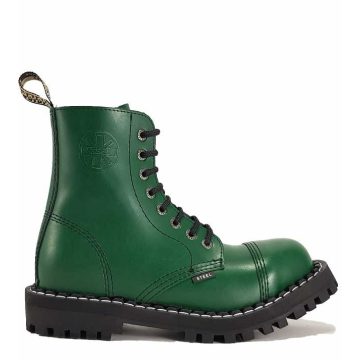 Steel - 8 soros full zöld bakancs