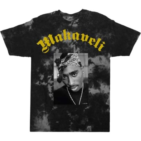 Tupac - Makaveli (Acid Wash & Back Print) póló