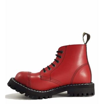 Steel - 6 soros full piros bakancs