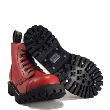 Steel - 6 soros full piros bakancs