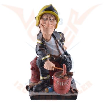 Funny Life - Fireman grilling szobor