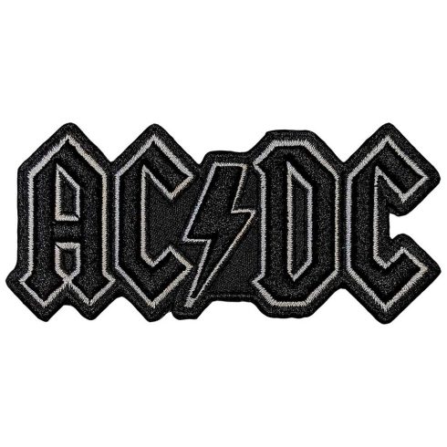 AC/DC - Black Logo hímzett felvarró