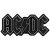 AC/DC - Black Logo hímzett felvarró