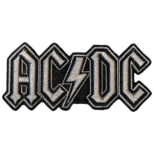 AC/DC - Silver Logo hímzett felvarró