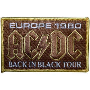 AC/DC - Europe 1980 Back In Black Tour (szőtt) felvarró