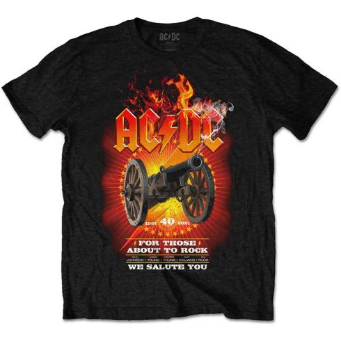 AC/DC - FTATR 40th Flaming (Back Print) póló
