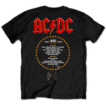 AC/DC - FTATR 40th Flaming (Back Print) póló