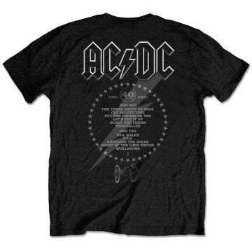 AC/DC - FTATR 40th Monochrome (Back Print) póló
