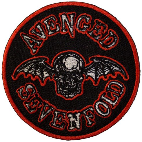  Avenged Sevenfold - Deathbat Orange Border (szőtt) felvarró