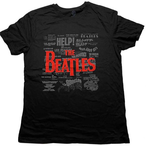 The Beatles - Titles & Logos (Puff Print) póló