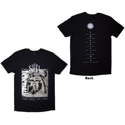 Behemoth - The Shit Ov God Vertical Logo Cover (Black) póló