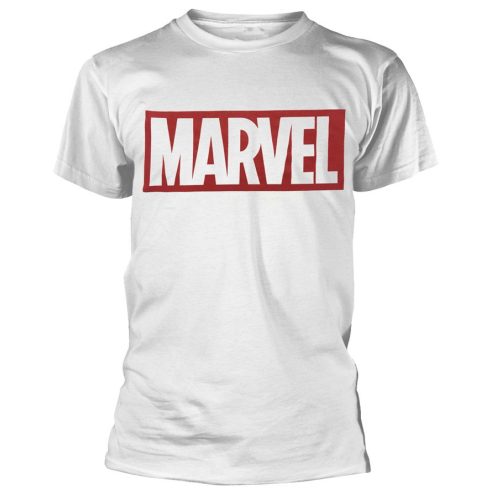 Marvel Comics - Marvel Box Logo White póló