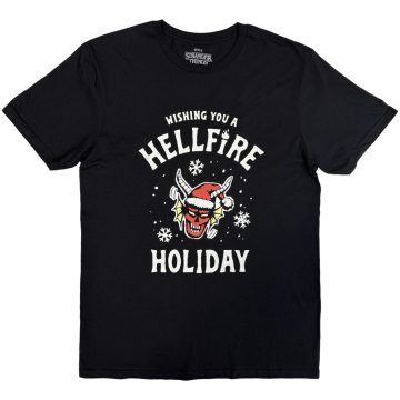 Stranger Things - Wishing You A Hell Fire (Black) póló