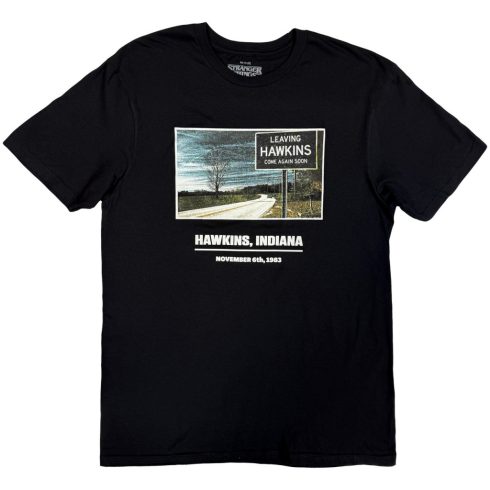 Stranger Things - Hawkins Indiana (Black) póló