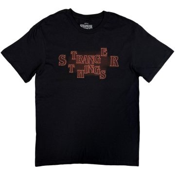 Stranger Things - Neon Logo (Black) póló