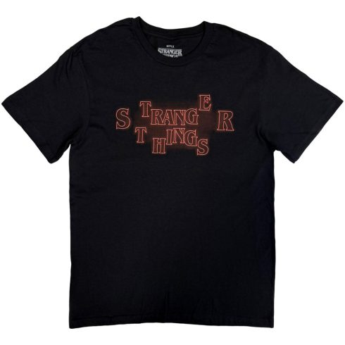 Stranger Things - Neon Logo (Black) póló