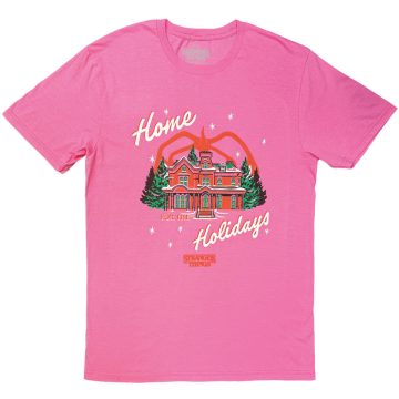 Stranger Things - Home Holidays (Pink) póló