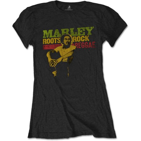 Bob Marley - Roots, Rock, Reggae női póló