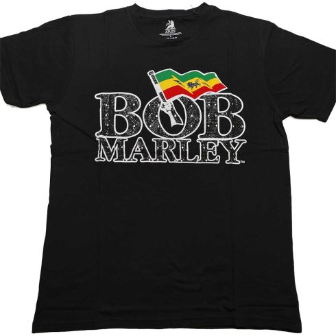 Bob Marley - Flag Logo (Diamante) póló