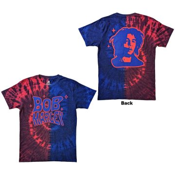 Bob Marley - Trippy Text (Red & Blue) póló