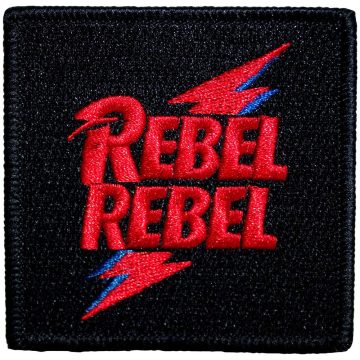 David Bowie - Rebel Rebel Pink & Blue (szőtt) felvarró