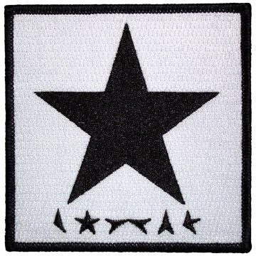 David Bowie - Blackstar On White (szőtt) felvarró