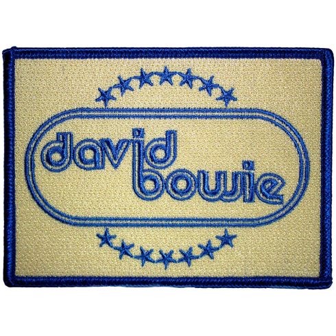 David Bowie - Oval and Stars (szőtt) felvarró